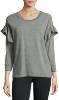 Thumbnail for your product : Current/Elliott The Ruffle Sweatshirt, Gray