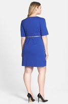 Thumbnail for your product : Donna Ricco Ottoman Belted Sheath Dress (Plus Size)