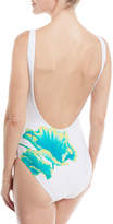 Thumbnail for your product : Onia Kelly Scoop-Neck Lily-Print One-Piece Swimsuit