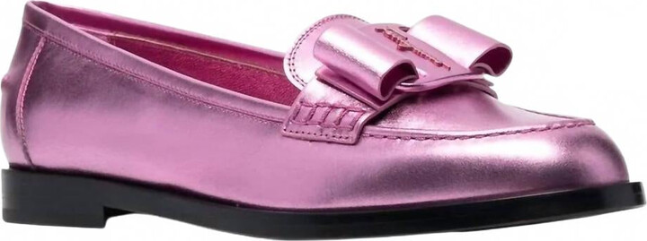 Ferragamo Women's Vivaldo High Shine Ballerina Shoes In Pink