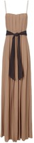 Thumbnail for your product : L'Agence Camel Black Long Pleated Dress