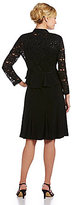 Thumbnail for your product : R & M Richards Sequined Lace Ruffle Jacket Dress