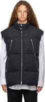 Black Quilted Down Vest 