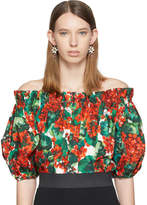 Thumbnail for your product : Dolce & Gabbana White Crystal Lily Logo Earrings
