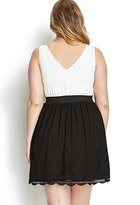 Thumbnail for your product : Forever 21 FOREVER 21+ Colorblocked Laser Cut Dress