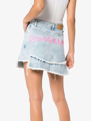 Natasha Zinko High-Waisted Denim Mini Skirt