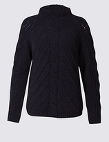 Thumbnail for your product : M&S Collection Chenille Cable Funnel Neck Jumper