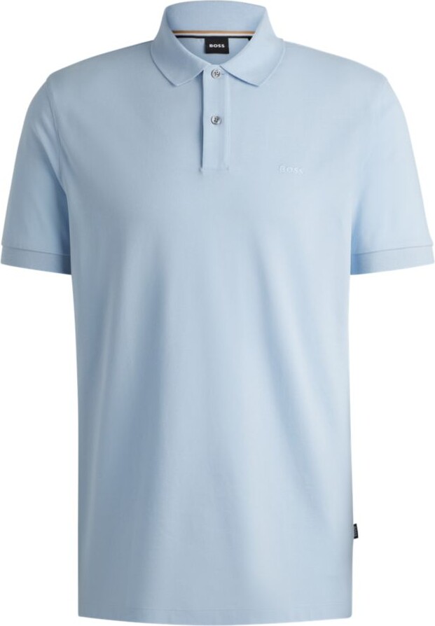 HUGO BOSS Pallas Regular-fit polo shirt in cotton with embroidered logo