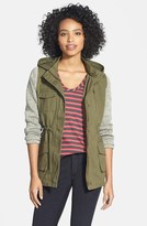 Thumbnail for your product : Olive & Oak Knit Sleeve Military Jacket