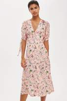 Thumbnail for your product : Topshop Floral print embroidered midi dress