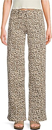 YMI Jeanswear Low Rise Loose Animal Print Pants