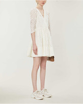 Thumbnail for your product : Maje Ralina semi-sheer woven mini dress