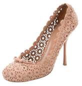 Thumbnail for your product : Alaia Laser Cut Suede Pumps