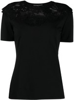 Thumbnail for your product : Ermanno Scervino floral lace short sleeve T-shirt