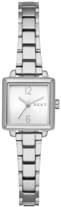 DKNY Women's Crosstown Three-Hand Silver-Tone Stainless Steel 