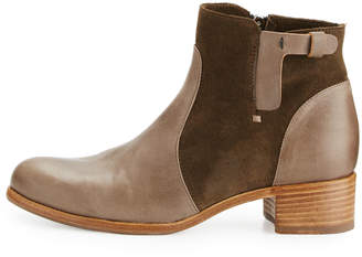 Alberto Fermani Viola Leather & Suede Bootie, Forged Iron