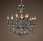 Thumbnail for your product : Restoration Hardware 19th C. Rococo Iron & Smoke Crystal Round Chandelier 26"