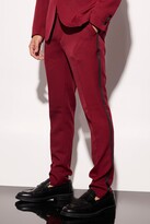 Thumbnail for your product : boohoo Skinny Tuxedo Suit Trouser