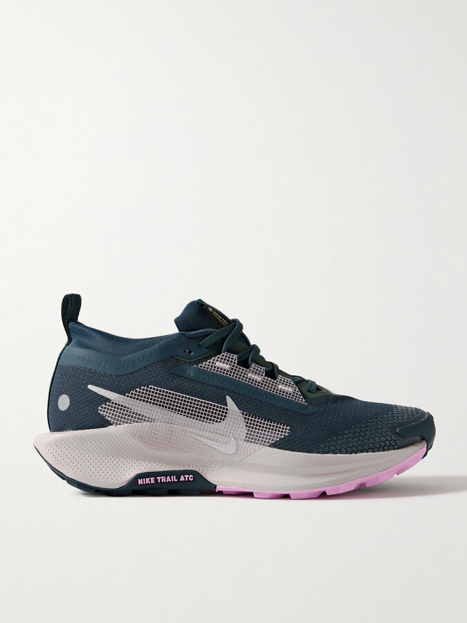 Nike Pegasus Trail 5 Embroidered Rubber-trimmed Gore-tex Sneakers - Blue