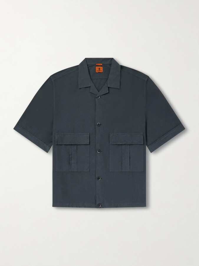 Barena Camp-Collar Cotton-Poplin Shirt