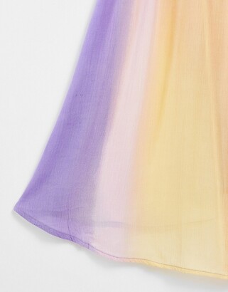ASOS DESIGN plait detail beach swing dress in ombre print