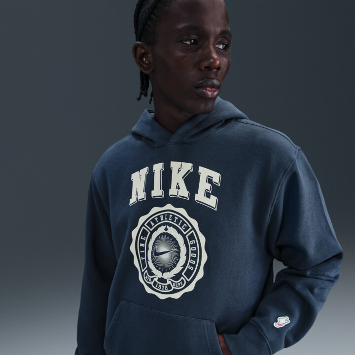 Nike Men's Club Pull-Over Fleece Hoodie in Blue | IH7548-437