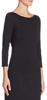 Thumbnail for your product : Akris Punto Elements Three-Quarter Boatneck Jersey Top