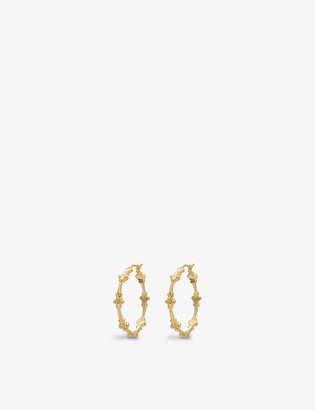 Anna + Nina Eden 14ct yellow-gold plated brass hoop earrings