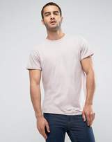 Thumbnail for your product : New Look T-Shirt With Roll Sleeve In Pink Marl