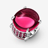 Thumbnail for your product : Pandora Fuchsia Rose Oval Cabochon Charm