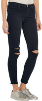 Thumbnail for your product : J Brand Distressed Mid-rise Skinny Jeans - Dark denim