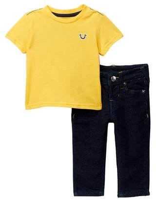 True Religion Short Sleeve Tee & Jeans Set (Baby Boys)