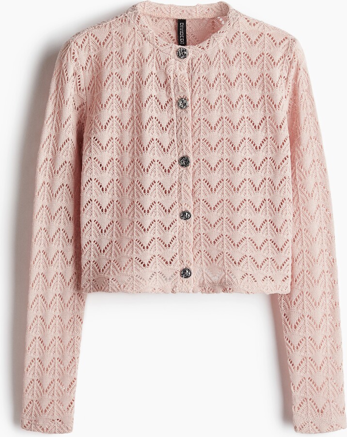 Pointelle-Knit Cardigan