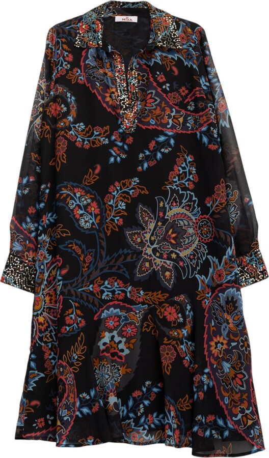 Niza Short Dress With V-Neck