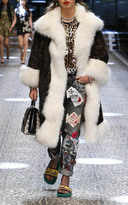 Thumbnail for your product : Dolce & Gabbana Animal Print Fur Coat