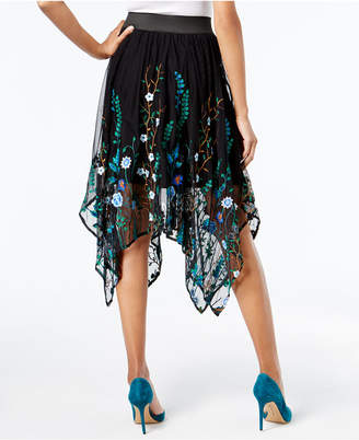 INC International Concepts Embroidered Handkerchief-Hem Skirt, Created for Macy's