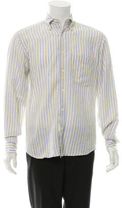 Brioni Striped Linen Shirt