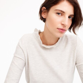 j crew ruffle neck pullover sweater