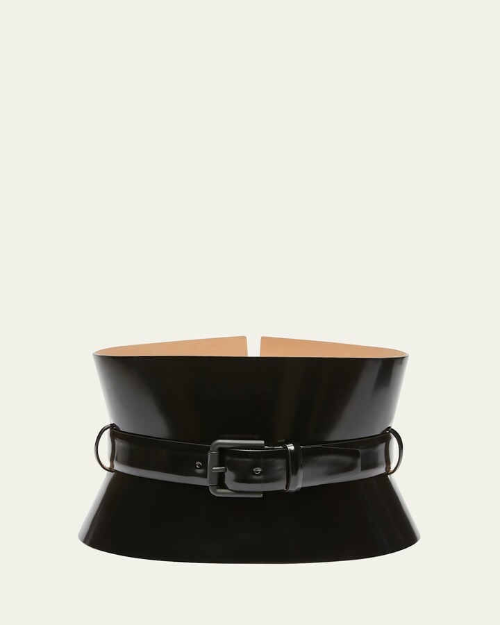 Max Mara Bustier Patent Leather Belt