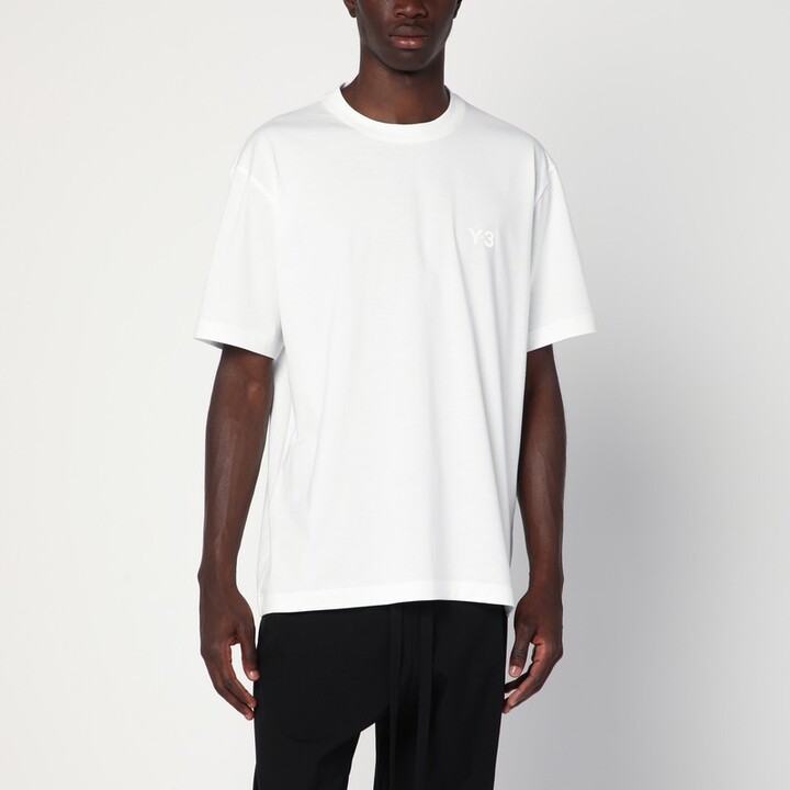 adidas Y-3 White cotton T-shirt with logo