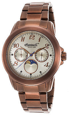 Ingersoll INQ020CMBR Men's Gresham Multi-Function Brown IP SS Champagne Dial