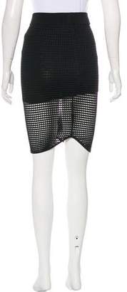 Torn By Ronny Kobo Mesh Knit Knee-Length Skirt