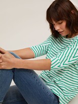 Thumbnail for your product : John Lewis & Partners Seam Detail Striped Top