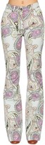 Thumbnail for your product : Etro Printed Denim Flared Jeans