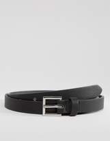 Thumbnail for your product : ASOS DESIGN smart faux leather super skinny belt in black