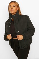 Thumbnail for your product : boohoo Plus Funnel Neck Puffer Jacket