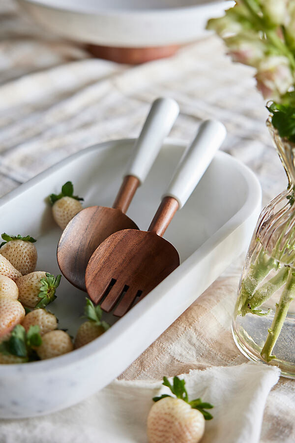 Marble + Acacia Serving Utensil Set at Terrain