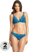Thumbnail for your product : Sorbet High Apex Padded Lightly Lace Bra (2 Pack)