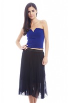 Thumbnail for your product : AX Paris Pleated Chiffon A Line  Skirt