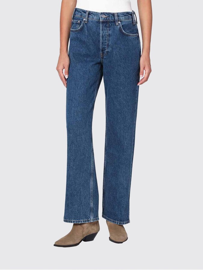 Anine Bing Jeans Woman color Denim